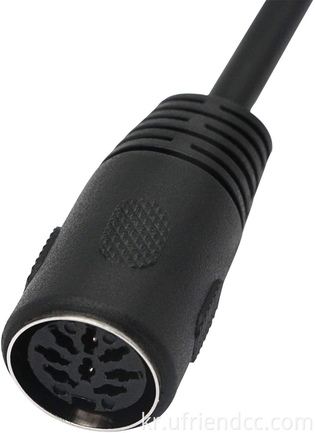 DIN 8 핀 남성 대 여성 스피커 오디오 시스템 마이크 신호 제어 확장 케이블